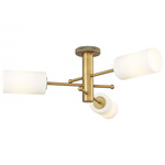 Crown Point Three Ceiling Light - Brushed Brass / Matte White