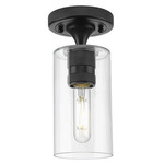 Crown Point Ceiling Light - Matte Black / Clear