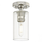 Crown Point Ceiling Light - Polished Nickel / Clear