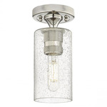 Crown Point Ceiling Light - Polished Nickel / Clear Seedy