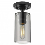 Crown Point Ceiling Light - Matte Black / Smoked
