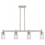 Crown Point Island Light - Satin Nickel / Clear Swirl