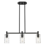 Crown Point Island Light - Matte Black / Clear Swirl