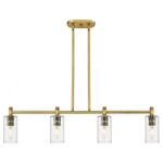 Crown Point Island Light - Brushed Brass / Clear Seedy