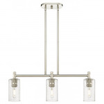 Crown Point Island Light - Polished Nickel / Clear Seedy