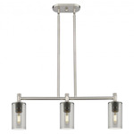 Crown Point Island Light - Satin Nickel / Smoked