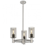 Crown Point Multi-Light Stem Hung Pendant - Satin Nickel / Smoked
