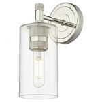 Crown Point Wall Sconce - Polished Nickel / Clear