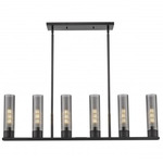 Empire Multi Light Linear Pendant - Matte Black / Smoked