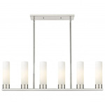 Empire Multi Light Linear Pendant - Polished Nickel / Matte White