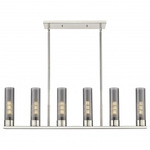 Empire Multi Light Linear Pendant - Polished Nickel / Smoked