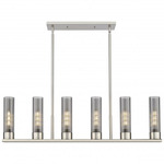 Empire Multi Light Linear Pendant - Satin Nickel / Smoked