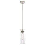 Empire Stem Hung Pendant - Polished Nickel / Clear