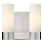 Empire 2-Light Wall Sconce - Satin Nickel / Matte White
