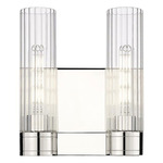 Empire 2-Light Wall Sconce - Polished Nickel / Clear
