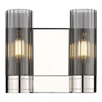 Empire 2-Light Wall Sconce - Polished Nickel / Smoked