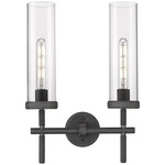 Lincoln Bathroom Vanity Light - Weathered Zinc / Clear