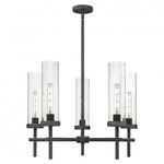 Lincoln Chandelier - Weathered Zinc / Clear