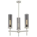 Lincoln 3-Light Pendant - Satin Nickel / Smoked
