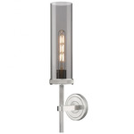 Lincoln Wall Sconce - Satin Nickel / Smoked
