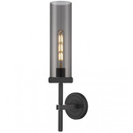 Lincoln Wall Sconce - Matte Black / Smoked