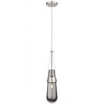 Milan Cord Hung Pendant - Satin Nickel / Smoked