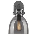 Newton Bell Wall Sconce - Matte Black / Smoked