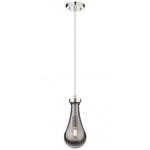 Owego Cord Hung Pendant - Polished Nickel / Smoked