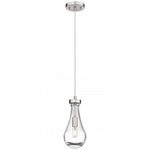 Owego Cord Hung Pendant - Satin Nickel / Clear