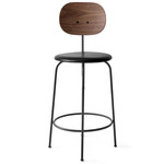 Afteroom Plus Upholstered Seat Counter / Bar Chair - Black Ash / Dakar Black Leather
