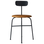 Afteroom Upholstered Seat Dining Chair - Black Ash / Dakar Cognac Leather