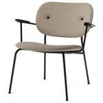 Co Upholstered Lounge Chair - Black / Dark Oak / Beige Boucle