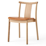 Merkur Upholstered Seat Dining Chair - Natural Oak / Dakar Cognac Leather