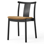Merkur Upholstered Seat Dining Chair - Black Oak / Gold Boucle