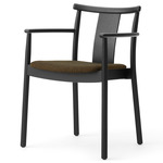 Merkur Upholstered Seat Dining Chair - Black Oak / Hallingdal 65 370
