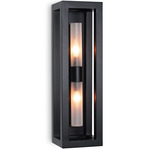 Coastal Living Montecito Tall Outdoor Wall Sconce - Black