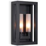 Montecito Double Arm Outdoor Wall Sconce - Black