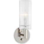 Dixie Wall Sconce - Polished Nickel / Clear