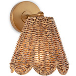 Kismet Hanging Wall Sconce - Natural Brass / Natural