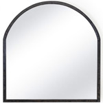 Knox Leather Mantle Mirror - Black / Mirror