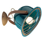 Retro Industrial Wall Light - Vintage Green