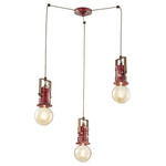 Urban Multi Light Pendant - Vintage Bordeaux