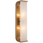 Abbott Bathroom Vanity Light - Vintage Brass / Alabaster