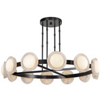 Alonso XL Chandelier - Alabaster / Urban Bronze