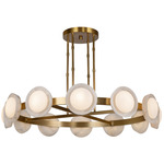 Alonso XL Chandelier - Alabaster / Vintage Brass