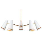 Brickell Chandelier - Matte White / Hazelnut