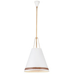 Brickell Pendant - Matte White / Hazelnut