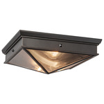 Cairo Ceiling Light - Urban Bronze / Clear Ribbed