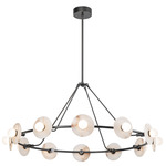 Dahlia Chandelier - Urban Bronze / Alabaster