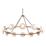 Dahlia Chandelier - Vintage Brass / Alabaster